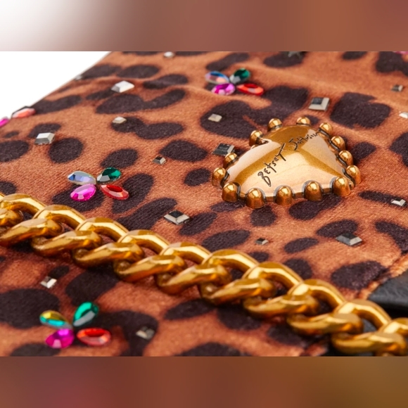 Betsey Johnson Leopard Ruffle Shoulder Bag - Picture 3 of 10